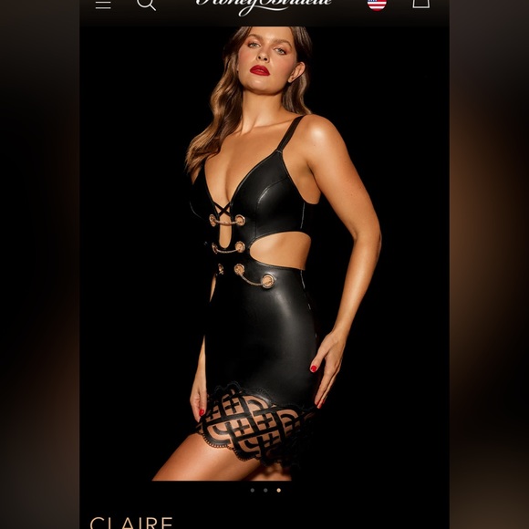 Honey Birdette Claire Black Dress - Picture 3 of 6